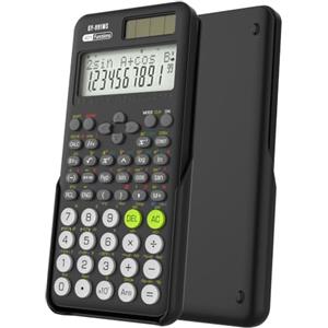 NEWYES Calcolatrice Scientifica, 991MS Calcolatrice per Studenti con 401 Funzioni e Display a Due Righe, Calcolatrice Scientifica con Custodia Protettiva, Adatta per Scuole e Aziende(nero)