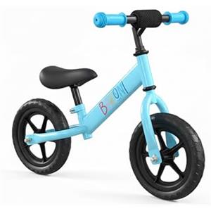 Baroni Toys Bici Senza Pedali per Bambini dai 3 Anni, Balanced Bike con Manubrio e Sellino Regolabili, Ruote Tassellate Antiscivolo, Portata 45kg, Ideale per Equilibrio e Coordinazione (Nero)