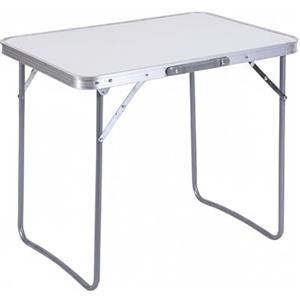 Baroni Home Tavolo Pieghevole da Campeggio, Tavolino Portatile Richiudibile in Alluminio con Piano in MDF, Leggero, Ideale per Campeggio, Spiaggia, Picnic e Outdoor (Tavolo Bianco 80 cm)