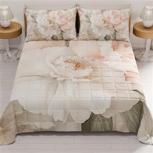 PETTI Artigiani Italiani - Copriletto Singolo Estivo 170x260cm 100 g/m² Double Face, Trapuntino Letto Singolo Primaverile, Trapunta Leggera, Floreale 40, 100% Made in Italy
