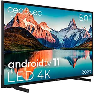Cecotec TV LED 50" Smart TV serie A ALU00050S. 4K UHD, Android 11, MEMC, Chromecast integrato, Dolby Vision e Dolby Atmos, HDR10, Bluetooth, Modello 2023 [Classe di efficienza energetica E]