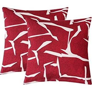 Jaotto Federe Confezione da 2 Federe Cuscini Divano Decorativi Fodere Quadrati Spandex 45x45cm Cuscino Copricuscini per Soggiorno Camera da Letto Casa(Astratto Bordeaux,Set di 2)