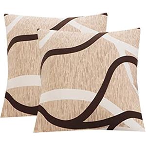 Jaotto Federe Confezione da 2 Federe Cuscini Divano Decorativi Fodere Quadrati Spandex 45x45cm Cuscino Copricuscini per Soggiorno Camera da Letto Casa,Linea Moderna