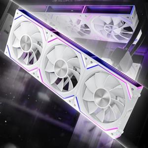 AsiaHorse DAWN RGB - Ventola per PC (120 mm, 3 unità, ARGB Daisy Chain [Infinity Mirror] [HDB] 71 CFM/1850 RPM/2.6MMH2O 4 pin PWN e 5 V 3 pin ARGB per Asus Aura ASRock GIGABYTE MSI