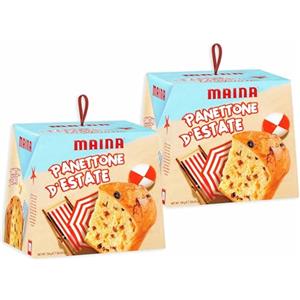 Generico 2X Panettone d'Estate con Scorze d'Arancia Candita e Uvetta per maina 750g - Edizione 2026