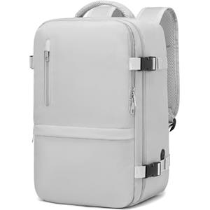 Xkdoai Zaino 40x30x20 per Ryanair Zaino da Viaggio Bagaglio a Mano 40x30x20 Ryanair con Borsa Antifurto e Tasca per Bottiglie per Viaggi Brevi Grigio Chiaro