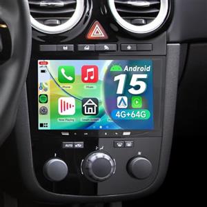ACAVICA Autoradio Android 15 4+64GB per Opel Corsa D Astra Zafira Vivaro 2004-2011, 8" Touchscreen HD, 8 core, Split Screen, Wireless Carplay Android Auto, Bluetooth, GPS, DSP, WiFi, Stereo (Nero)