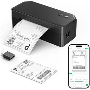 SVANTTO Stampante etichette spedizione Bluetooth 10x15cm, compatibile con e Bay, Etsy, Shopify, Compatibile con iOS, Android, macOS e Windows, Offre un'ampia libreria di etichette personalizzabili