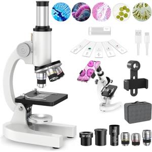 MAXLAPTER Microscopio 2000X per Bambini Studenti Adulti: Microscopio Professionale
