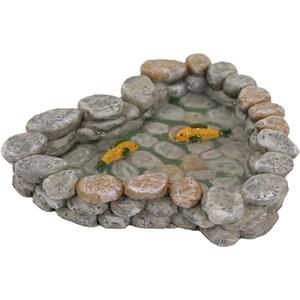 FADEDA Laghetto da giardino con pesci/altezza: 2 cm
