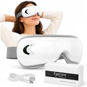 Dyovbze Massaggio oculare con calore, musica Bluetooth, vibrazione e compressione aria, 5 modalità, per alleviare l'affaticamento degli occhi, ideale regalo di compleanno per donna