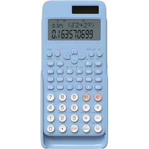 NEWYES 991MS Calcolatrice Scientifica, Calcolatrice per Studenti con 401 Funzioni e Display a Due Righe, Calcolatrice Scientifica con Custodia Protettiva, Adatta per Scuole e Aziende(blu)