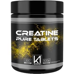 K1 NUTRITION - Creatina Monoidrata Micronizzata - Creatina 200 Mesh in Compresse 500 cpr - Pre Workout Palestra - Integratori Alimentari Senza Glutine e Senza Lattosio - Creatina Vegana
