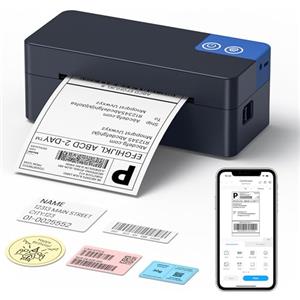 ETIKEZ Stampante per etichette termica Bluetooth, stampante per etichette wireless 4x6 per piccole imprese, supporta iOS, Android, Windows e Mac, compatibile con Amazon Shopify Etsy USPS, carbone