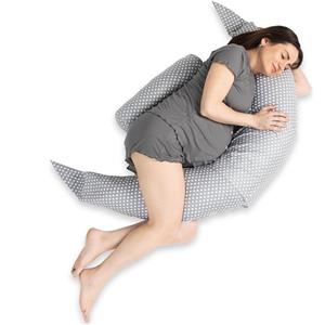 HUSTLE Koala Cuscino Gravidanza per Dormire XXL Sfoderabile Cuscino Allattamento Grigio Bianco