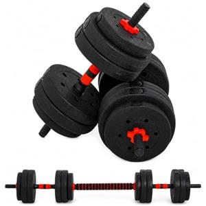 AND HOME Set 2 Manubri Regolabili e Convertibili in Bilanciere (25 kg) - TUTTO IN 1
