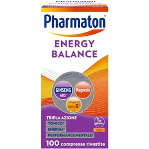Pharmaton Energy Balance Integratore Magnesio e Ginseng, 100 Compresse