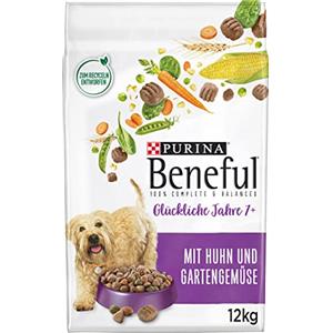 Beneful Anni felici 7+ Senior cibo per cani secco, con pollo e verdure da giardino, confezione da 1 (1 x 12 kg)