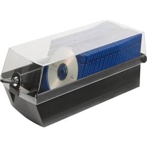 HAN 9260-13, CD Box MÄX 60, Profibox per 60 CD/DVD, sicuro con serratura e 2 vassoi MÄX, nero