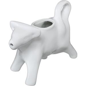 cilio Mucca da latte | Porcellana | Caraffa per latte a forma di mucca | con manico | Brocca per latte e crema caffè | decorazione per tavolo da colazione, contenuto 125 ml