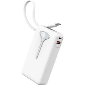 Hosgubo Power Bank, 10000mAh Powerbank 22.5W Ricarica Rapida USB C Ingressi e Uscite, Potente e Sottile Caricatore Portatile con Cavi Integrati, Caricabatterie Portatile per iPhone Samsung Cellulare Tablet
