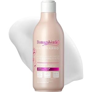 Bottega Verde - Shampoo Idratante per Capelli Secchi o Disidratati, 250 ml, con Acido Ialuronico e Iperfermentato di Peonia, Formula Vegana con Tensioattivi Biodegradabili, Deterge Senza Appesantire