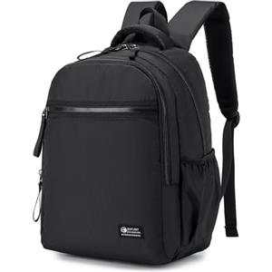 BAGZY Zaino da Viaggio Aereo Borsa da Cabina 40x30x15 cm Nero Impermeabile con Scomparto per PC 15.6" e Tasche Pratiche per Uomo e Donna