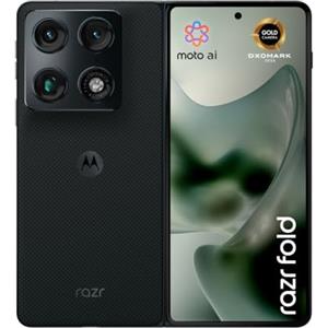Motorola Razr Fold 5G (XT2651-1), 512 GB di memoria + 16 GB di RAM, Android 16, senza SIM, doppia SIM sbloccata in fabbrica (Nano SIM + eSIM), smartphone pieghevole, PANTONE Blackened Blue