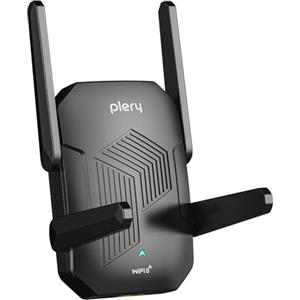 PLERY Ripetitore WiFi 6 Potente per Casa: 1500Mbps WiFi Extender Dual Band 2,4GHz/5GHz, Copertura 800+ m², Porta Ethernet Amplificatore WiFi con 4 Antenne,3 Modalità,Ideale per Uffici, Gaming e Scuole