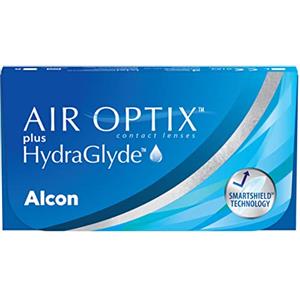 Air Optix Plus HydraGlyde Lenti a Contatto Mensili, 6 Lenti, BC 8.6 mm, DIA 14.2 mm, -1.25 Diopt