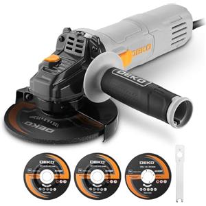 DEKOPRO Smerigliatrice Angolare: DEKOPRO 125mm 800W Smerigliatrice angolare elettricacon cavo, 2 lame abrasive, 1 disco, moletta elettrica 12000 giri al minuto - per smerigliare grande, lucidare e levigare