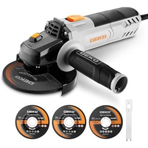 DEKOPRO Smerigliatrice Angolare: DEKOPRO 125mm 900W Smerigliatrice angolare elettricacon cavo, 2 lame abrasive, 1 disco, moletta elettrica 12000 giri al minuto - per smerigliare grande, lucidare e levigare