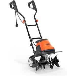 AIVOLT Motozappa Elettrica 1800W con 24 Denti in Acciaio, Zappatrice Pieghevole 380 giri/min, Larghezza 48cm, Profondità 22cm, Motozappa con Cavo per Giardino, Frutteto, Coltivazione e Semina