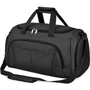 NUBILY Borsone Palestra Uomo Borsa Sportiva con Scomparto Scarpe Grande Impermeabile Borsa da Viaggio Borsoni per Donna 40L Nero