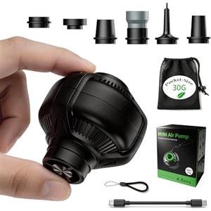 Origem Mini Pompa per Materasso Gonfiabile, 30g Ultraleggera Pompa Aria Portatile, Gonfiaggio Rapido a 4,5kPa in 25s, Alimentazione USB-C per Campeggio Escursionismo Galleggianti per Piscina
