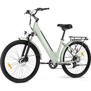 Junglor Bici Elettrica per Uomini e Donne 27,5", Motore 250W, Batteria Rimovibile 36V 15,6Ah fino a 100 km di Autonomia, Freni a Disco Meccanici, Forcella Ammortizzata, 7 Velocità, Display LCD