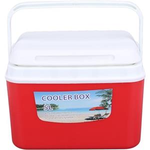 Eleage Scatola Frigo Portatile da 5 Litri Borsa Frigo Rigida Isolata di Grande capacità per Viaggi, Campeggio e Picnic Refrigerazione Efficiente (Rossa)
