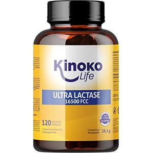 Kinoko life ULTRA LATTASI 16500 FCC 120 Capsule. Accíon Rapido. Migliore assorbimento delle pillole o compresse di lattasi. Per l'intolleranza al lattosio. Enzimi digestivi Premium. Adatto per vegani