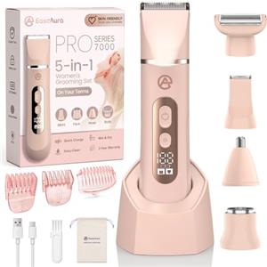 EaseAura Rasoio Elettrico Donna 5 In 1, Depilatore Corpo Parti Intime Viso