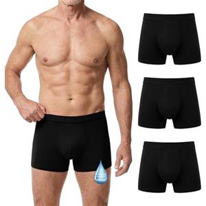 LOFIR Mutande Incontinenza Uomo Cotone: Boxer Assorbenti Intimo Anti-Perdite Lavabili e Riutilizzabili Antiperdita 150 ml per Anziani
