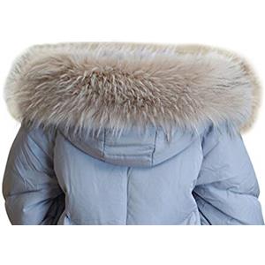 Amorar Sciarpa invernale da donna, con collo in pelliccia sintetica, collo in pelliccia sintetica, sciarpa per cappotto, giacca invernale, collo o cappuccio, con bottoni, 70-90 cm