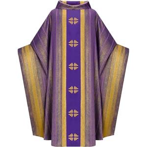 VPQILH Costume Halloween Donna Costume da Chiesa Unisex Mantello Donna paramenti Sacerdote clero Casula Cattolica di Massa Abito con Vintage Stampato Poncho Chiesa Cattolica Padre Sacerdote Casel Robe