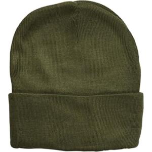 Ciabalù Cappello Invernale Uomo e Donna Berretto a Maglia Unisex Tinta Unita Basic con Risvolto Cappellino Caldo Taglia Unica (IT, Testo, Taglia Unica, Verde Militare)