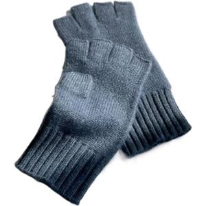 Prettystern guanti in Cashmere Lana mezze dita mezzi guanto senza dita Scaldapolsi Polsini invernali Cashmere