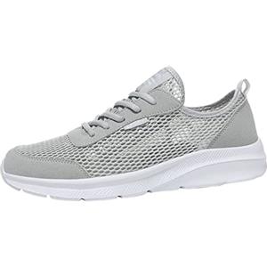 Generico Scarpe Uomo Estive 39-48 EU in Rete Traspirante con Suola Alta Sneakers Comode Leggere Scarpe Tennis Casual Eleganti Shoes Sportive per Ginnastica Running Palestra Padel,Grigio,43
