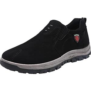 lozssnigzi Scarpe Uomo Senza Lacci Pianta Larga Loafer e Mocassini Scarpe da Camminata Escursionismo Trekking Antiscivolo Casual in pelle Slip-on Sneakers