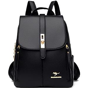 YEAMKE Zaino da donna in pelle morbida zaino semplice grande capacità viaggio zaino da donna