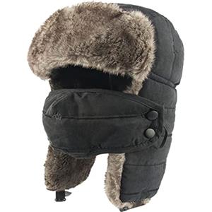 DongBao Colbacco Russo Cappello con Paraorecchie Inverno Sci Cappello Uomo Donna Berretto Aviatore Anti Vento in Pelliccia Sintetica