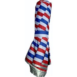 Eclipse - Ombrellone da spiaggia pieghevole, perfetto per viaggi, moto, zaino... 1KG, 39CM chiuso -134 Ø, UPF30 (blu bianco rosso)