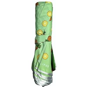 Eclipse - Ombrellone da spiaggia pieghevole, perfetto per viaggi, moto, zaino... 1KG, 39CM chiuso -134 Ø, UPF30 (verde chiaro)